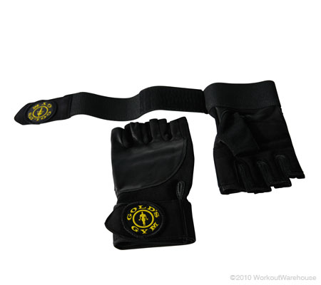 Workout Warehouse Gold's Gym Wrist Wrap Gloves Medium Out of Stock 